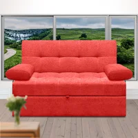 Sofá Cama Moscú Microfibra Rojo
