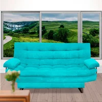 Sofá Cama Curve Cuero Sintético Azul