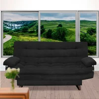 Sofá Cama Curve Cuero Sintético Negro