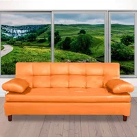 Sofá Cama Wild Cuero Sintético Naranja
