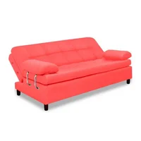 Sofá Cama Wild Cuero Sintético Rojo