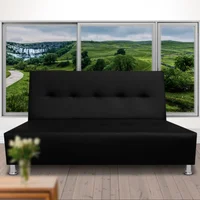 Sofá Cama Apolo Cuero Sintético Negro