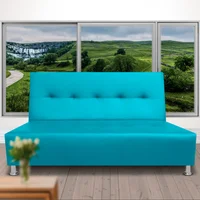 Sofá Cama Apolo Cuero Sintético Azul