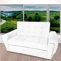 Sofá Cama Ambar Cuero Sintético Blanco