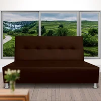 Sofá Cama Apolo Cuero Sintético Café