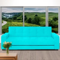 Sofá Cama Nido Barcelona Cuero Sintético Azul
