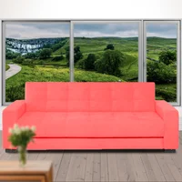 Sofá Cama Nido Barcelona Microfibra Rojo