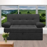 Sofá Cama Moscú Cuero Sintético Negro