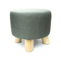 Puff Auxiliar Butaco Redondo 30X30X30 Gris Oscuro