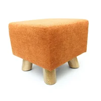 Puff Auxiliar Butaco Cuadrado 30x30x30 Naranja