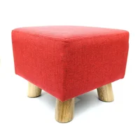 Puff Auxiliar Butaco Cuadrado 30x30x30 Rojo