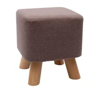 Puff Auxiliar Butaco Cuadrado 30x30x30 Café Cla