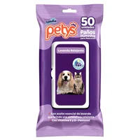 Paños Húmedos para Perro Lavanda Petys x 50 Unidades