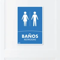 Señal Baños 22X15Cm Poliestireno