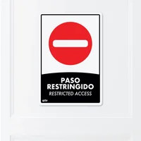 Señal Paso Restringido 22X15Cm Poliestireno