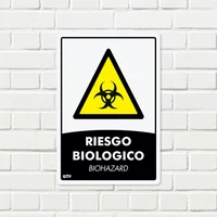 Señal Riesgo Biológico 22X15Cm Poliestireno