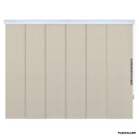 Panel Oriental Blackout Texture Beige A La Medida Ancho Entre 320.5-340  Cm Alto Entre  400.5-420 Cm