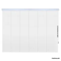 Panel Oriental Blackout Texture Blanco A La Medida Ancho Entre 390.5-410  Cm Alto Entre  120.5-140 Cm