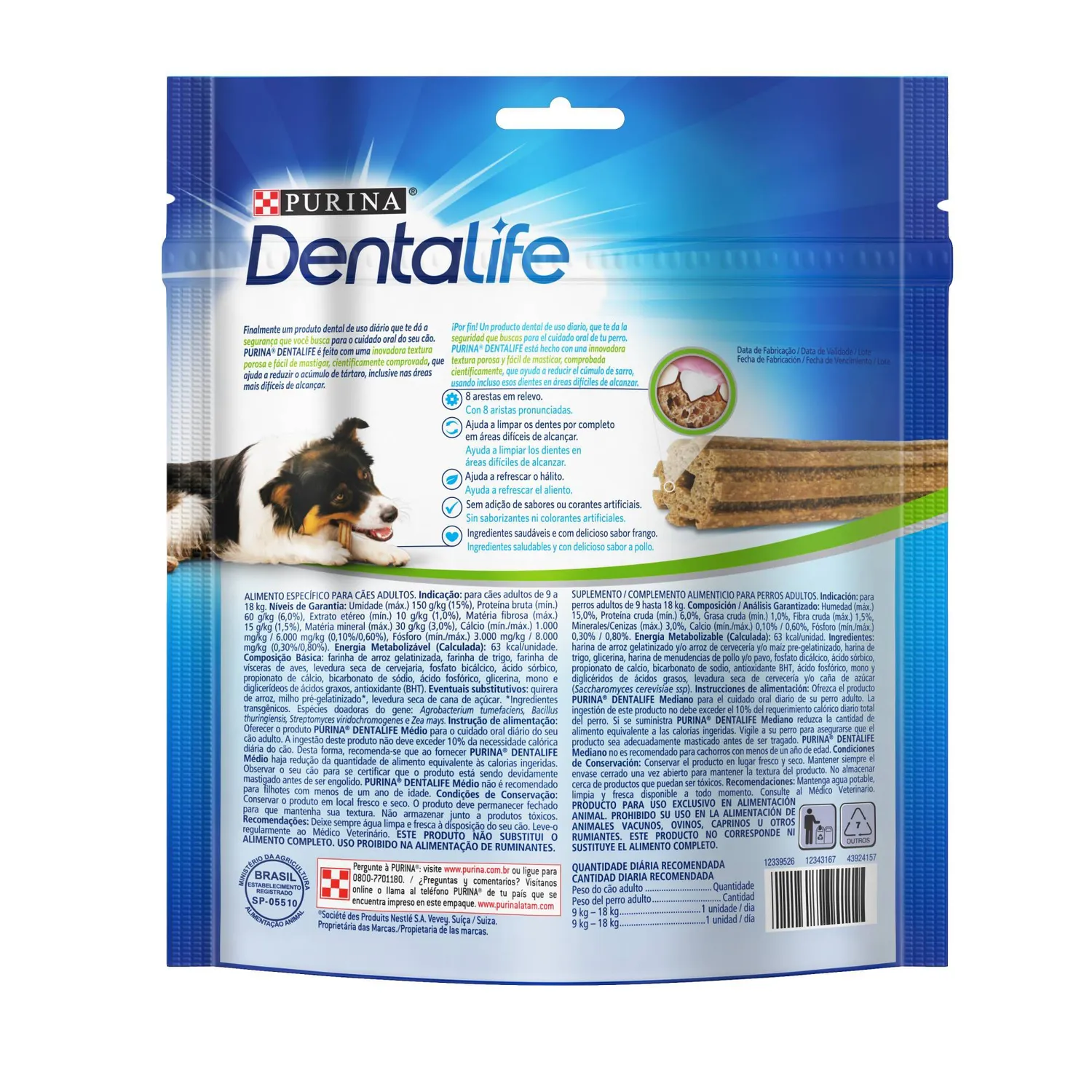 Snack Para Perro Razas Medianas Small Breed Dentalife x7und 119g