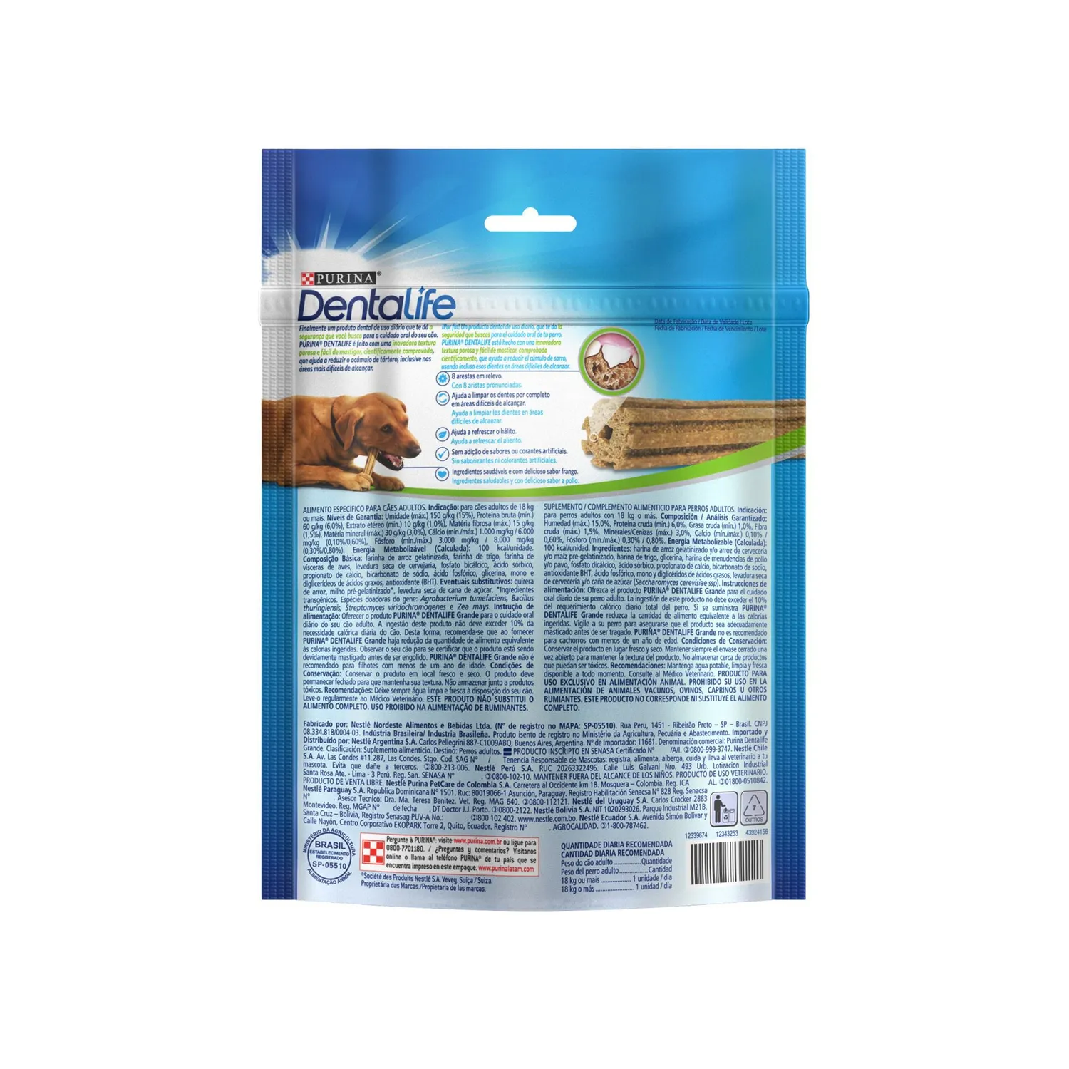 Snack Para Perro Razas Grandes Small Breed Dentalife x7und 196g