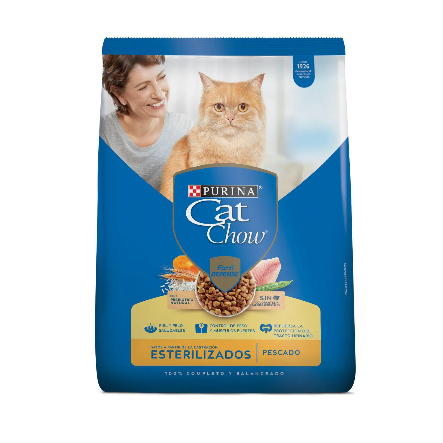 Comida Seca Para Gato Esterilizado Prebióticos Cat Chow 6 X 1.5 Kg
