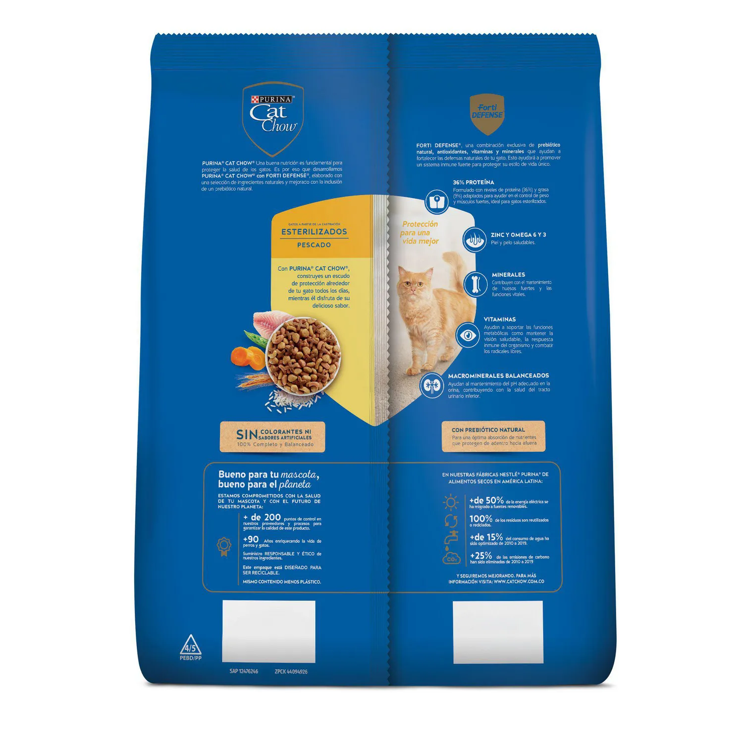 Comida Seca Para Gato Esterilizado Prebióticos Cat Chow 6 X 1.5 Kg