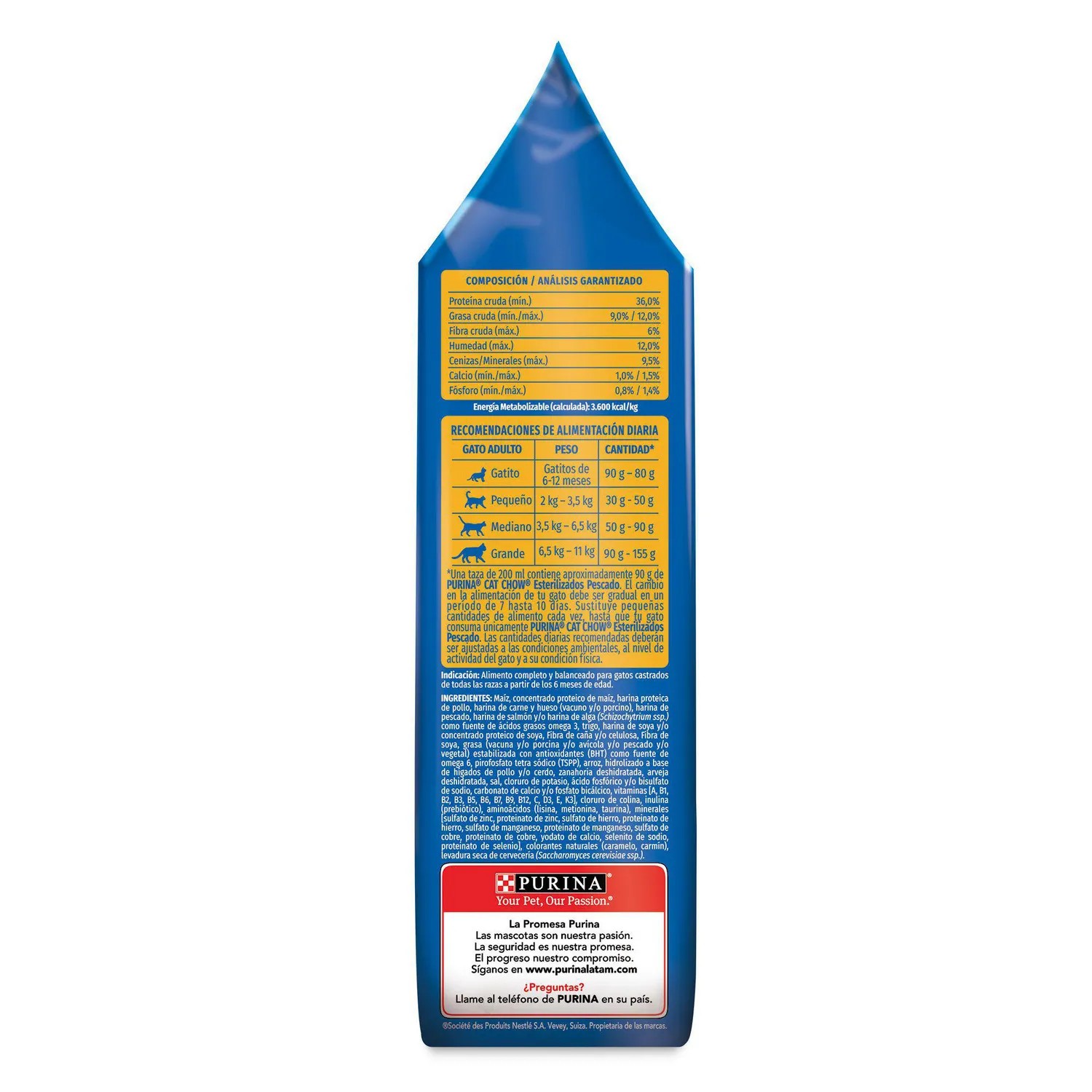 Comida Seca Para Gato Esterilizado Prebióticos Cat Chow 6 X 1.5 Kg 3