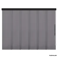 Panel Oriental Solar 3 Grafito A La Medida Ancho Entre 200.5-220  Cm Alto Entre  220.5-240 Cm
