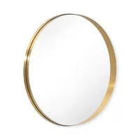 Espejo Circular Marco Metálico 80Cm Dorado