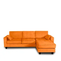 Sala Moderna Edmonton Cuero Sintético Naranja