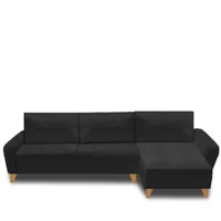 Sala Moderna Coral Cuero Sintético Negro