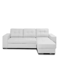 Sala Moderna Jaspe Cuero Sintético Blanco