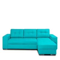 Sala Moderna Jaspe Cuero Sintético Azul