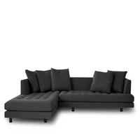 Sala Moderna Omaha Cuero Sintético Negro