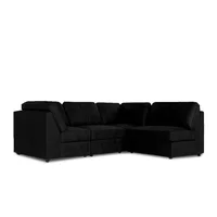 Sala Moderna Nápoles Microfibra Negro