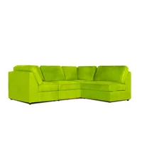 Sala Moderna Nápoles Cuero Sintético Verde