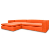 Sala Moderna Cabo Cuero Sintético Naranja