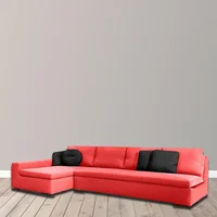 Sala Moderna Menfis Cuero Sintético Rojo