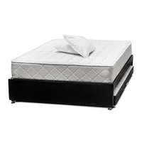 Cama Nido Tarima Con Colchón Doble 140 X 190 Negra + Almohada