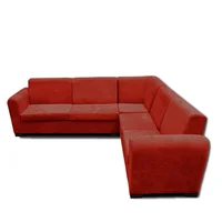 Sala Moderna Longville Microfibra Rojo