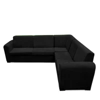 Sala Moderna Longville Cuero Sintético Negro
