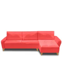 Sala Moderna Coral Cuero Sintético Rojo
