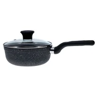 Perol Antiadherente 18cm en en Aluminio Fundido Tapa Vidrio Gusto Imusa