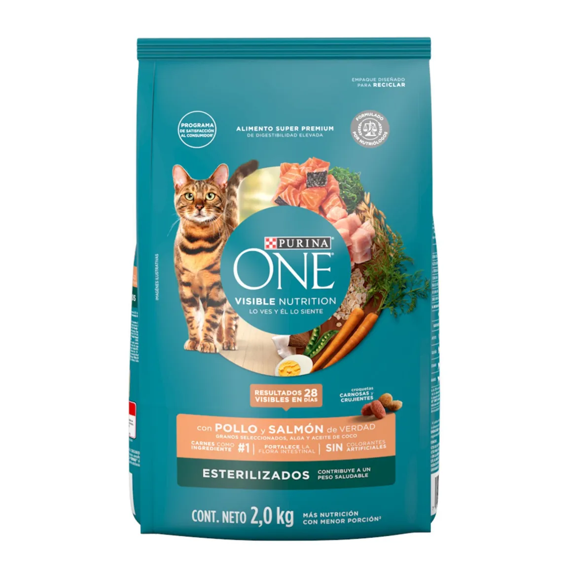 PERFECT FIT - Alimento Seco Para Gatos Esterilizados Adultos, Pollo, 2,8 Kg (3 Bolsas)