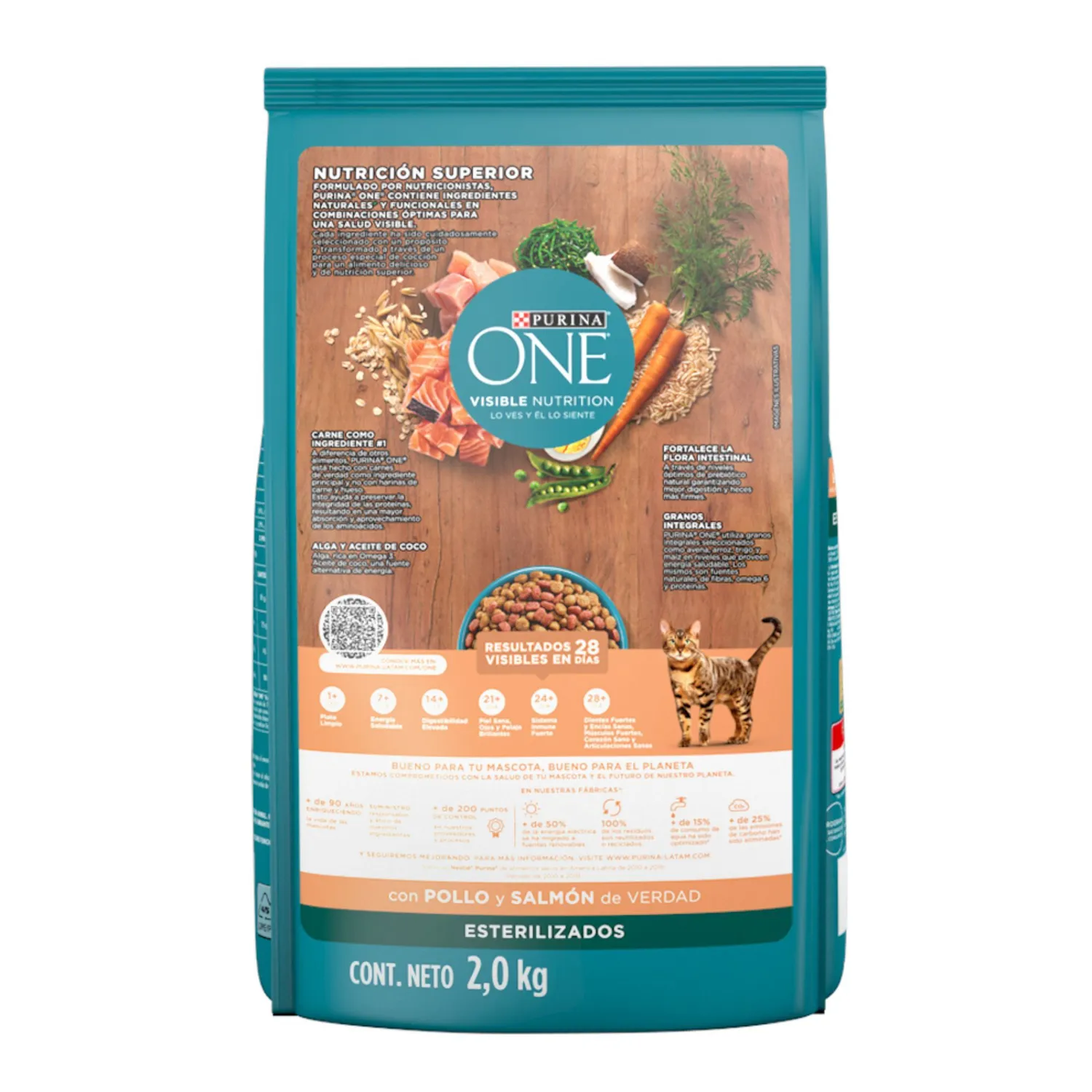 Comida Seca Para Gato Esterilizado Pollo Y Salmón One 2kg 3