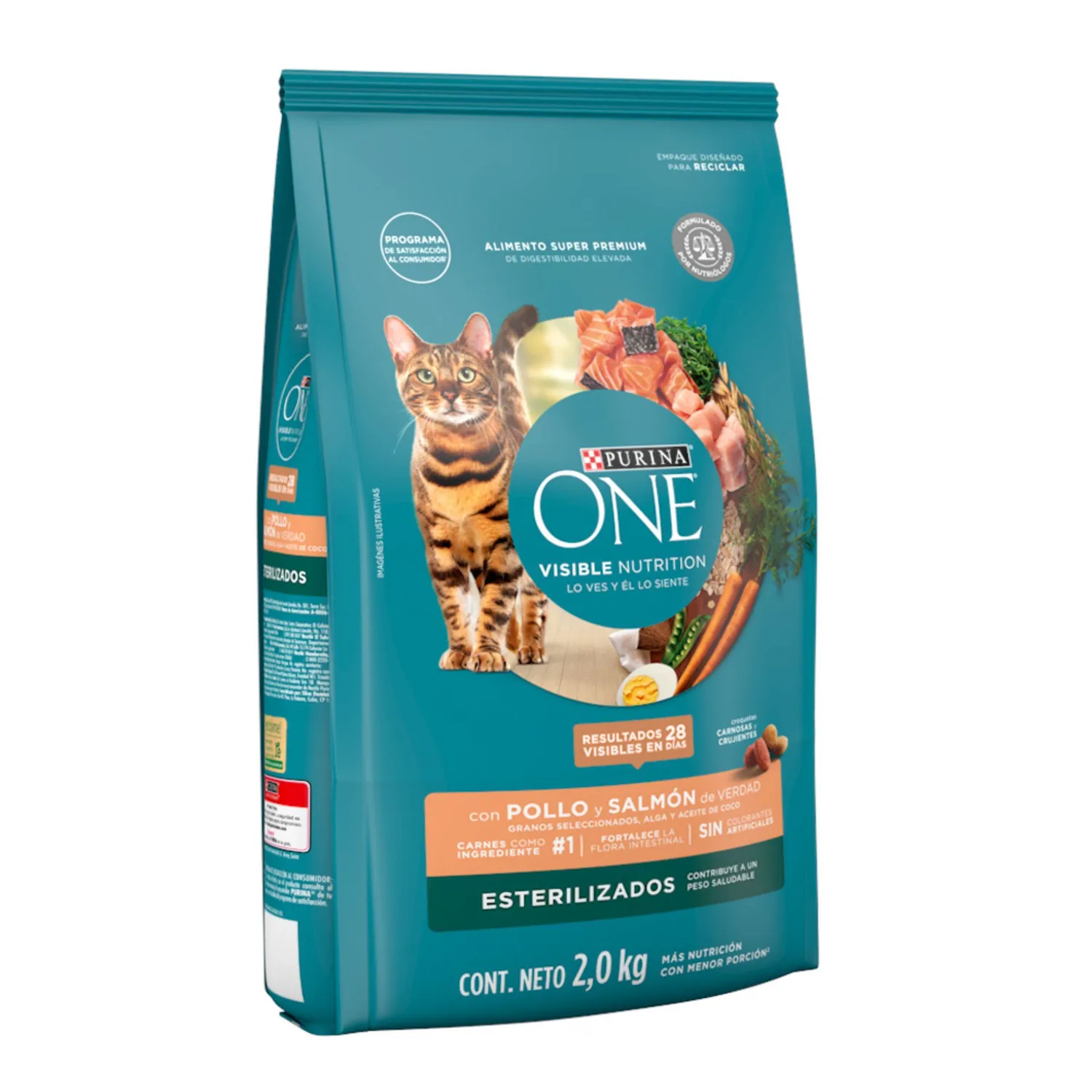 Comida Seca Para Gato Esterilizado Pollo Y Salmón One 2kg 6