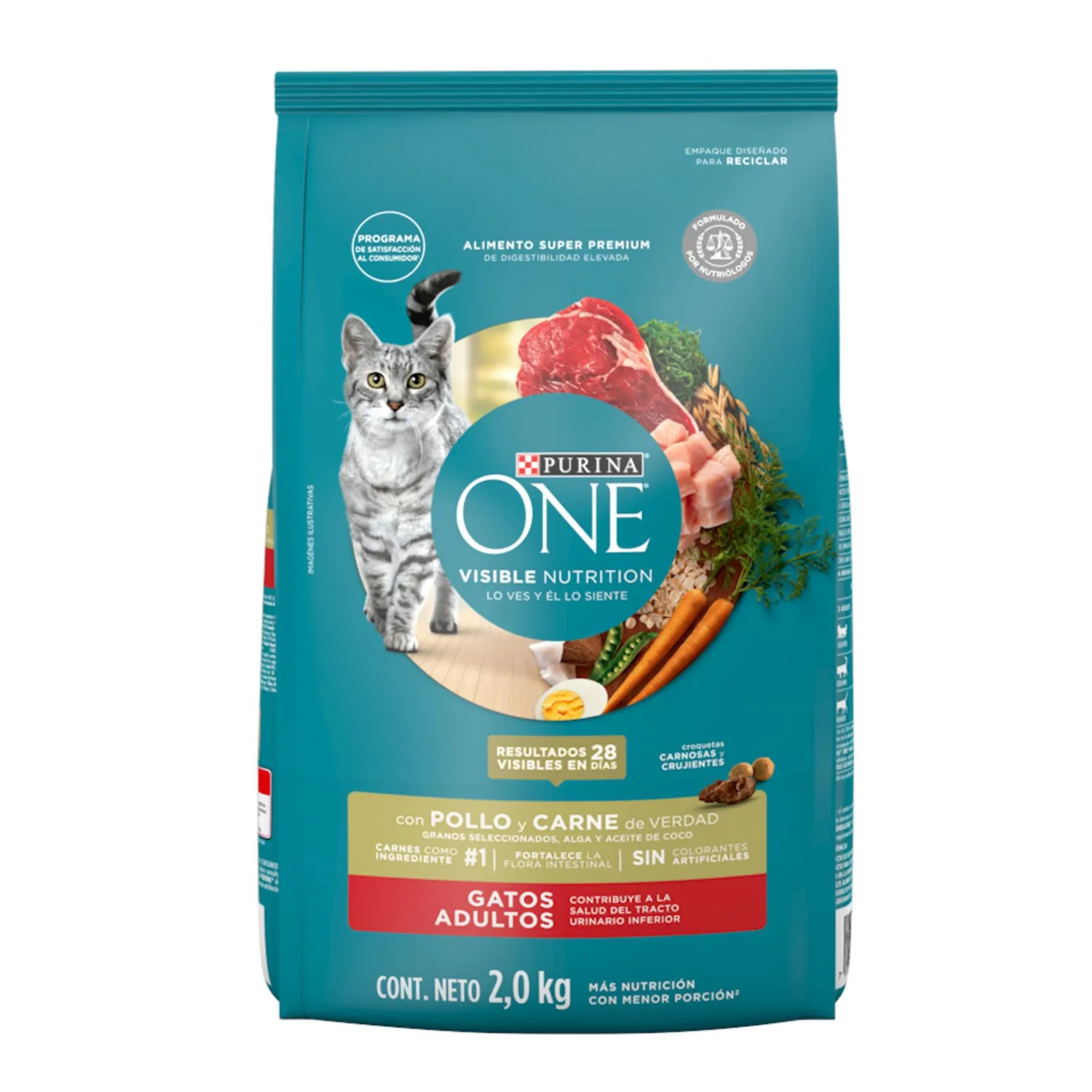Comida Seca Para Gato Pollo Y Carne One 2kg