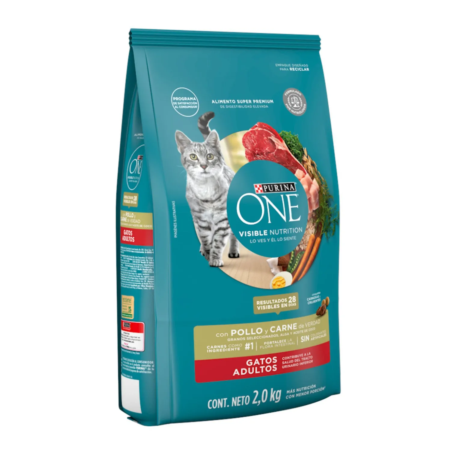 Comida Seca Para Gato Pollo Y Carne One 2kg 5