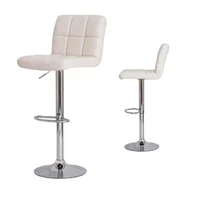 Set x2 Silla Bar Acolchada Blanco