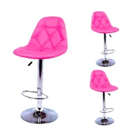 Set x3 Silla Bar Botones Fucsia